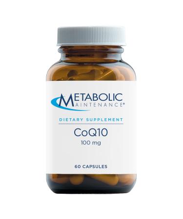 Metabolic Maintenance CoQ10 Capsules - 100mg CoenzymeQ10 with Vitamin C - Antioxidant Immune Energy + Cardiovascular Support (60 Capsules)