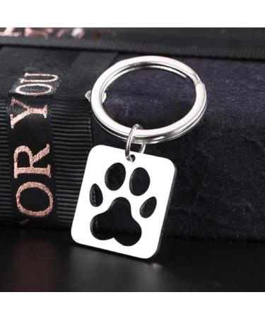 Animal Paw Lucky Charm Keychain | Silver Dog & Cat Paw Keyring | Perfect Gift for Pet Lovers | Happiness & Love for Men Women & Puppies - Buy Online on GoSupps.com