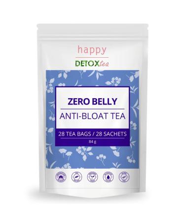Happy Detox Tea Happy Detox Tea - Zero Belly Tea - Flat Tummy Infusion for Digestion Slimming Transit Bloating Digestive Comfort - Eliminates