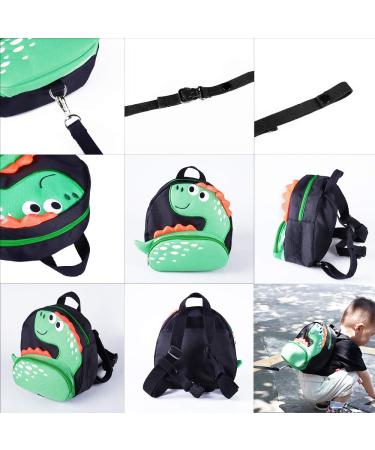 Small Dinosaur Toddler Backpack with Safety Leash | Age 1-2 Years | Green - Buy Online on GoSupps.com