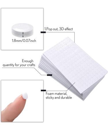 2400 Pieces Foam Dots Dual-Adhesive 3D Foam Tapes Foam Pop Dots Adhesive Mount for Craft DIY Art or Office Supplies  12 Sheets  Round (0.24 Inch) - Buy Online on GoSupps.com