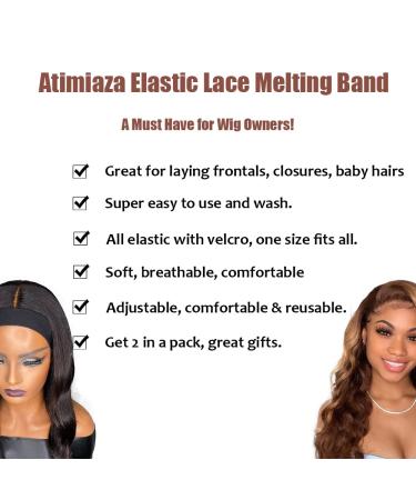 2 Pcs Black Elastic Bands for Wig Lace Melting - Edge Wrap, Lace Front Melt Band for Lace Wigs - Buy Online on GoSupps.com