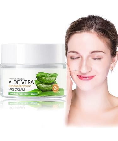 Sktuk Pure Aloe Vera Face Cream 50g - Hydrating & Moisturizing | Non-Oily Formula | Vegan & Gentle Acne Care for Elastic & Smooth Skin - Buy Online on GoSupps.com