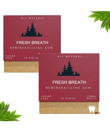 Larineco Remineralizing Gum Larineco Remineralizing Gum Chewing Gum Organic Mastic Mint Chewing Gum Supports Oral Health Sugar-Free Long Lasting Chewing Gum (2 Boxes-C)