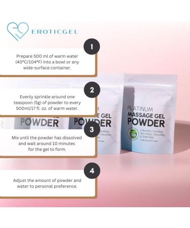 Gel Nuru japonais en poudre 50g Platinum Edition | Refermable | Jusqu 5L de gel | Glissant neutre ne tache pas | Sans paraben ni glyc rine | Fabriqu au Japon Platinum - 50g - Buy Online on GoSupps.com