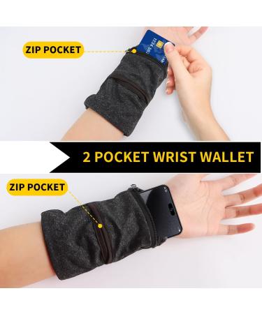 Buy Sports Wrist Bag Sweat-Absorbing Bracelet with Zipper for Running Walking Jogging & Yoga | International Shipping - Buy Online on GoSupps.com