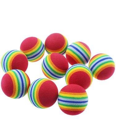 Bepets 12PCS Foam Balls for Cats, Colorful Rainbow Ball Cat Toy Sponge Ball Cat Toy Ball, Soft Pet Ball Toy for Cat Puppy Kitty Indoor Activity Play Training