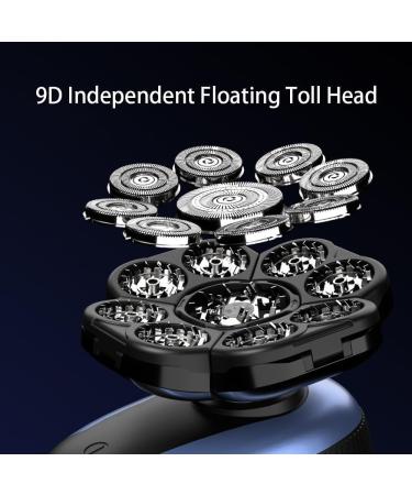 GeRRiT Electric Razor for Men - 6 in 1 Bald Head Shaver with 9D Floating Cutter | Wet & Dry Cordless Grooming Trimmer - Buy Online on GoSupps.com