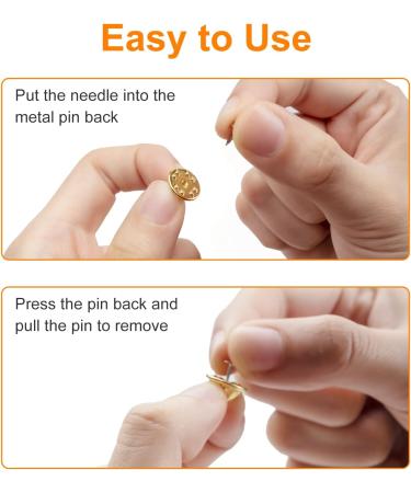 50PCS Gold Metal Locking Pin Backs for Enamel Pins - Lapel Pin Replacement - Buy Online on GoSupps.com