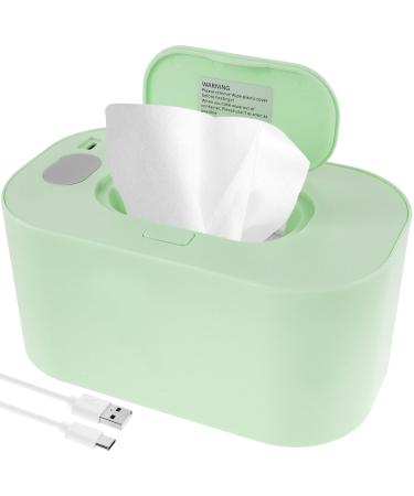 Wipe Warmer USB Baby Wipe Warmer Wet Wipes Dispenser Large Capacity Baby Wipe Heater Wipe Holder Warmer Prevent Dry for Car Home Baby Nursery Evenly Overall Heating Constant Temperature Storage (Green)