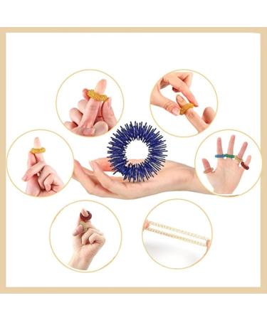 10-Piece Acupressure Ring Set | Finger Massage Rings for Stress Relief & Improved Blood Circulation - Buy Online on GoSupps.com