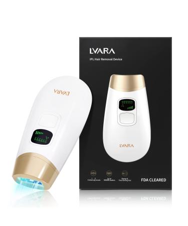 FDA Cleared  IPL Hair Removal - LVARA Permanent Laser Hair Removal Device for Women Men - Painless At Home Hair Remover  999 999 Flashes for Facial Bikini Legs Armpits