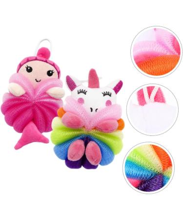 Healeved 2pcs Children's Bath Exfoliating Balls - Foaming Scrubber & Cleaning Tool for Skin Care - Buy Online on GoSupps.com
