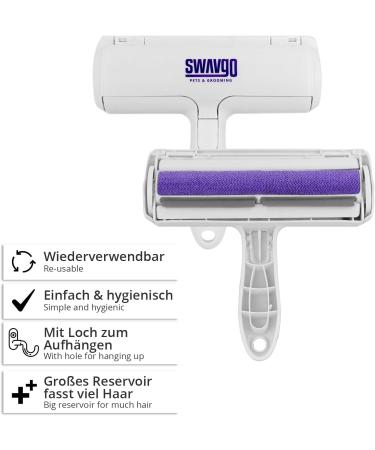 Swavgo Animal Hair Remover Lint Roll - Reusable Lint Roller for Dog & Cat Hair - Ideal for Household Bed Carpet & Sofa - Buy Online on GoSupps.com