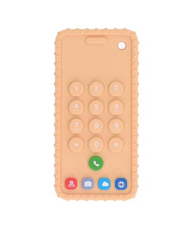 Funny Phone Bite Ring Cubes - Soft Silicone Sensory Toy for Baby Motor Skills & Color Detection - Bright Yellow - Buy Online on GoSupps.com