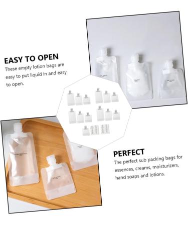 Travel Bag Set for Liquids & Cosmetics - Wofashpuret Clamshell Refillable Shampoo & Lotion Trial Bags - Perfect for International Shipping - Buy Online on GoSupps.com