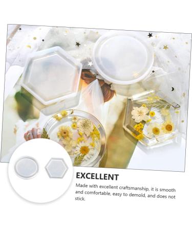 NUOBESTY 6 Pcs Crystal Silicone Mold Silicone Molds Diy Supplies Kid Safe Crystal Drip Mold Storage Box Round As Shownx3pcs 8.2X8.2X0.9CMx3pcs - Buy Online on GoSupps.com