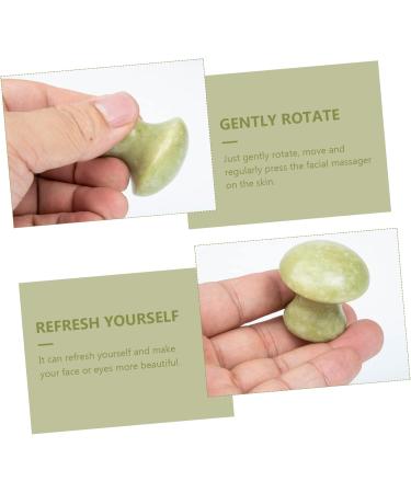 Mikinona 2pcs Neck Massager Tool Face Massager Eye Massager Eye Face Beauty Massagers Roller Rose Quartz Jade - Buy Online on GoSupps.com