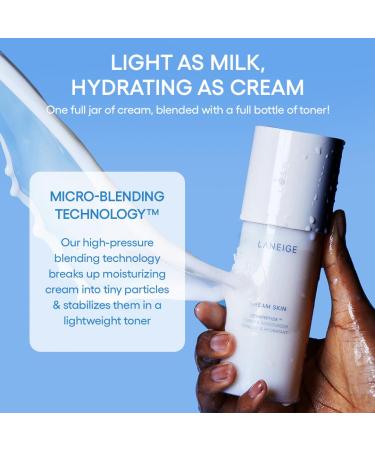 LANEIGE Cream Skin Toner & Moisturizer Pump: Lightweight Refillable Korean Milky Toner with Ceramide & Peptide for Hydration Firming & Barrier Support (Pack of 2) - Buy Online on GoSupps.com