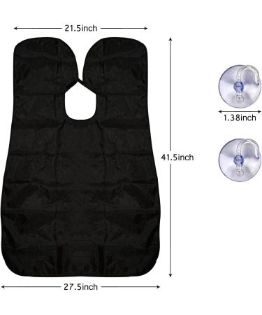 Beard Bib Apron - Ultimate Hair Catcher for Men | Perfect Grooming Gift for Boyfriend Husband Dad - Black - Buy Online on GoSupps.com