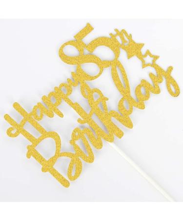Tenhaisi Gilttery Gold Happy 85th Birthday Cake Topper Cake Topper for 85 Birthday Fabulous 85th Birthday Decoration - Buy Online on GoSupps.com