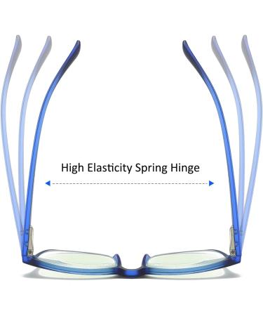 MMOWW 2-Pack Reading Glasses for Men & Women | Anti-Blue Computer Glasses with Spring Hinges - Blue 1.5x - Buy Online on GoSupps.com