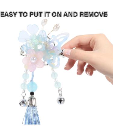 Beavorty 1 Pair Chinese Hair Clips Tassel Barrettes Butterfly Flower Hairpins Hanfu Hair Accessories - Buy Online on GoSupps.com