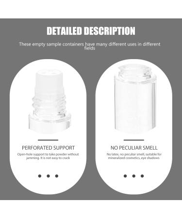 Minkissy 20Pcs Mini Empty Loose Powder Bottles - Clear 3ml Glass Containers for Cosmetic Glitter & Eye Shadow - Travel-Friendly Design - Buy Online on GoSupps.com
