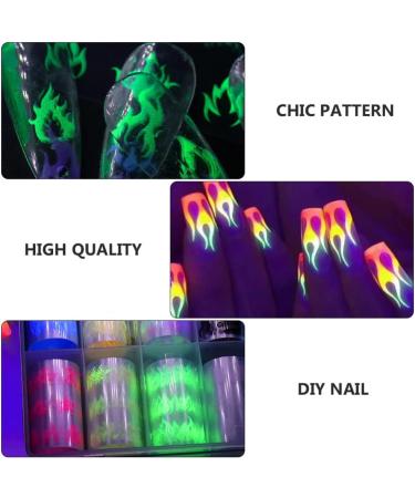 FOMIYES 1 Box Flame Star Sky Stickers Holiday Nail Art Manicure Sets Nail Ornaments Self-Adhesive Nail Stickers Nail Decals for Nail Art Flame Nail Stickers Nail Wraps Fine 3D - Buy Online on GoSupps.com