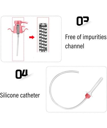 350ml Reusable Vaginal Cleaning System - 12 Holes Manual Anal Shower Kit - Pink - Buy Online on GoSupps.com