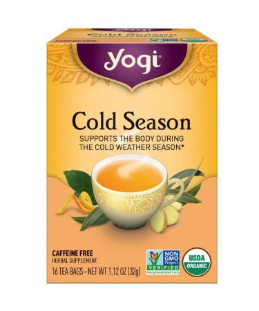 Yogi Tea Organic Cold Season Caffeine Free 16 Tea Bags 1.12 oz (32 g)