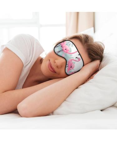 Two Flamingo Eye Mask - Soft Adjustable Sleep Mask for Men & Women | Comfortable Nighttime Eye Cover - Perfect for Travel & Relaxation - Buy Online on GoSupps.com