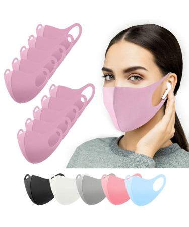 Fabric mask 10 pieces pink pink for older children adolescents adults mouth protection mask washable makeshift mask everyday mask facial mask women - Buy Online on GoSupps.com