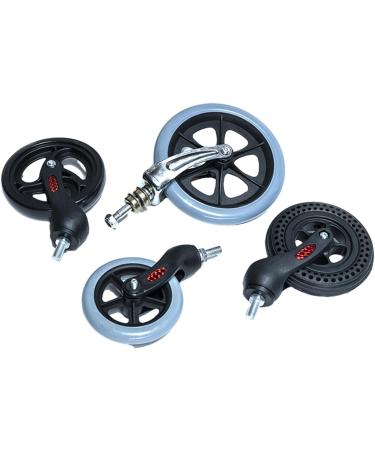 Wheelchair Front Wheel with Front Fork Replacement Wheel for Wheelchairs Rollators Wheelchair Front Casters Wheel - Buy Online on GoSupps.com