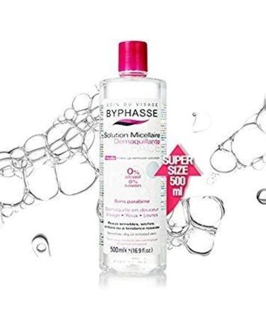 Byphasse Micellar Makeup Remover Solution for Sensitive Skin - 500ml | Gentle Cleansing | International Shipping - Buy Online on GoSupps.com