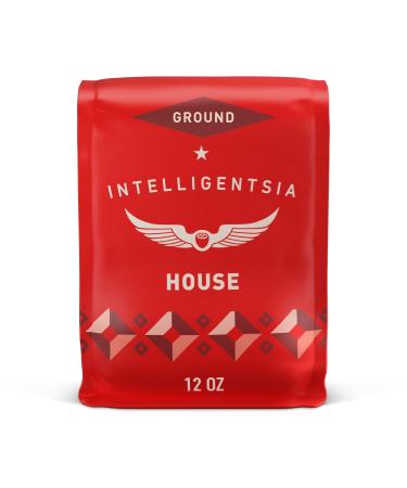 Intelligentsia Coffee, Light Roast Ground Coffee - House 12 Ounce Bag with Flavor Notes of Milk Chocolate, Citrus, and Apple, Packaging May Vary House Blend, Ground