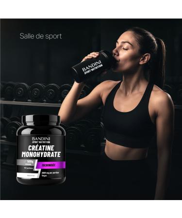 Bandini Cr atine Monohydrate en Poudre 500 g - 147 portions - 100% Pure Creatine micronis e - Solubilit optimale Non aromatis - Id al pour Entra nement Sport Fitness - Doseur inclus - Vegan - Buy Online on GoSupps.com