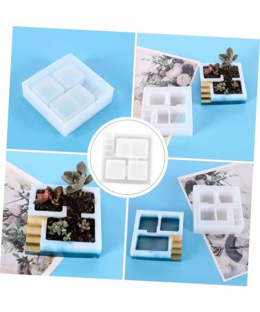 Operitacx 3pcs Box Pot Mold Silicone Molds Gypsum Resin Pot Pot Making Mold Epoxy Resin Crystal Whitex3pcs 10.6X10.6X3.3CMx3pcs - Buy Online on GoSupps.com