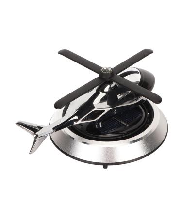 Solar Car Freshener Fashion Helicopter Stabilise Placement Solar Car Air Freshener Lightweight for Bar (Silver)