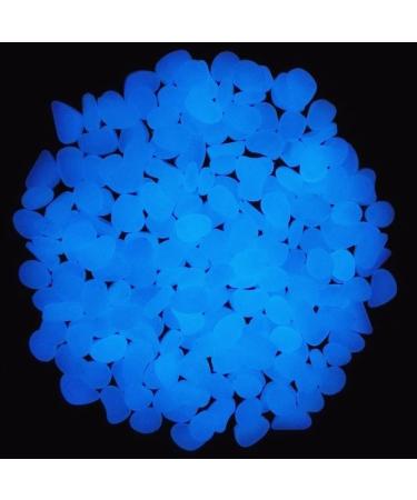 Glow Blue Fish Tank Rocks - 100pcs Glow in The Dark Pebbles for Aquarium, Garden, Plant Pots & Walkways - Buy Online on GoSupps.com