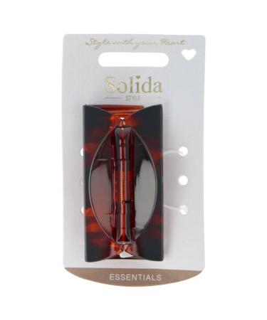 Solida Essentials water wave clip flat small havana 1 piece
