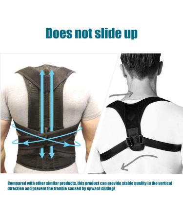 Back Brace Posture Corrector - Adjustable Back Support Belt for Men & Women | Relieve Lower & Upper Back Pain & Improve Posture - Buy Online on GoSupps.com