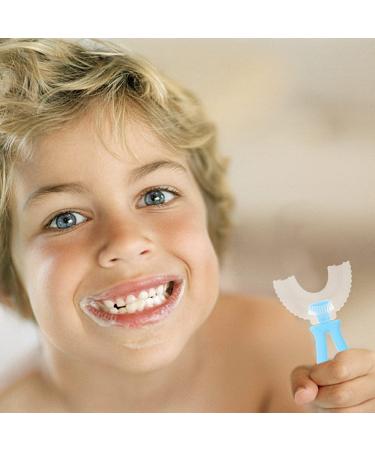 Buy Lalafina 4-Piece U-Shaped Manual Toothbrush Set for Kids | 360 Degrees Children's Toothbrush | Soft Silicone Travel Toothbrush & Massage Toothpaste - Buy Online on GoSupps.com