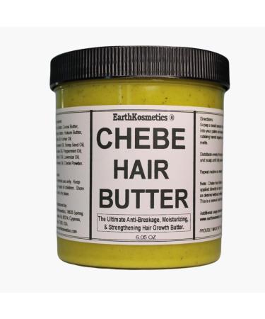 Chebe Butter contains Authentic Chebe Powder Karkar Oil Raw Butters Herbs and Oils. Hair Breakage Solution that Softens Strengthens Deeply Conditions and Stimulates healthy Hair Growth 6.05 oz