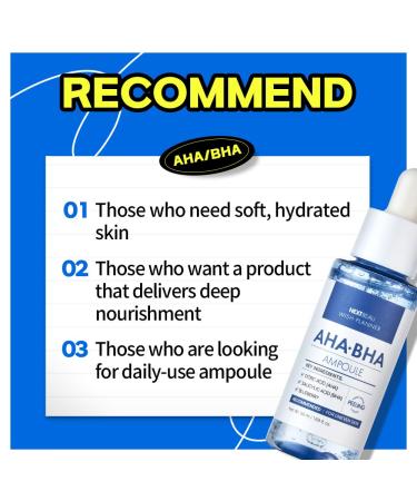 Buy Wish Planner AHA/BHA Ampoule 1.69 fl. oz - Korean Facial Serum for All Skin Types - Buy Online on GoSupps.com
