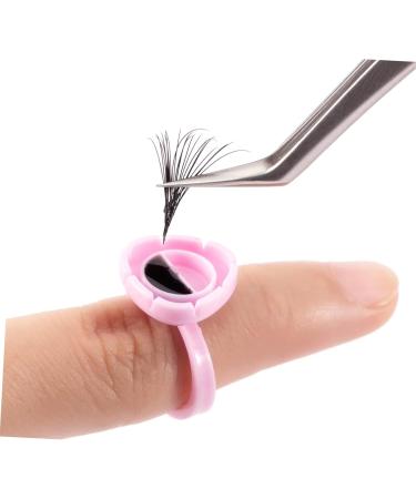 Mikikit Anneaux Support Pigment Maquillage Taille R glable Plastique Rose Pour Extension De Cils Professionnel Et Application Pr cise (100 Pi ces) - Buy Online on GoSupps.com