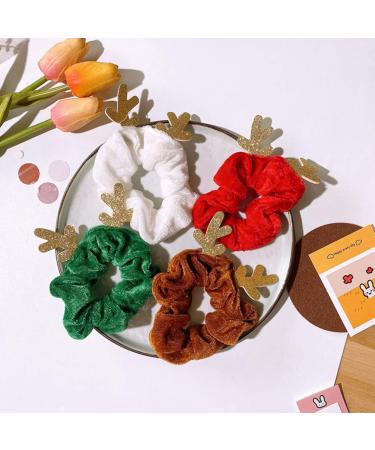 Minkissy 4PC Christmas Hair Ties - Reindeer Elastic Hair Straps & Jewelry for Women & Girls - Perfect Holiday Accessories - Buy Online on GoSupps.com
