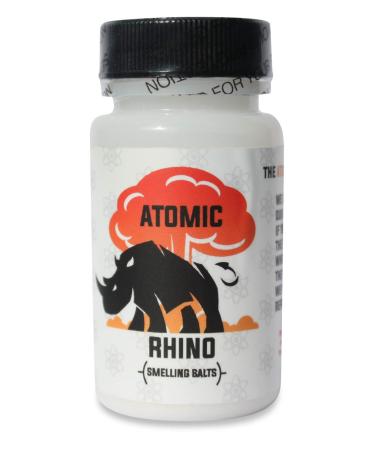 Atomic Rhino Smelling Salts for Athletes 100’s of Uses per Bottle Explosive Workout Sniffing Salts for Massive Energy Boost Just Add Water to Activate Pre Workout 1 Count (Pack of 1)