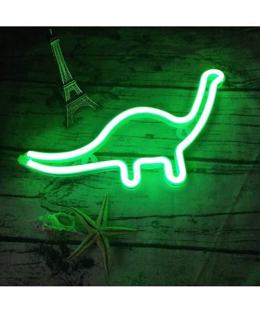 Shop Unique Green LED Dinosaur Neon Light Perfect for Christmas Birthdays & Kids' Rooms | Art Deco Wall Decoration - Buy Online on GoSupps.com