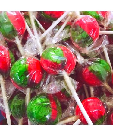 Joseph Dobson & Sons Mega Lollies - Different Flavours Lollipops Candy - Wrapped Mega Lollies (Watermelon Mega Lollies 60)